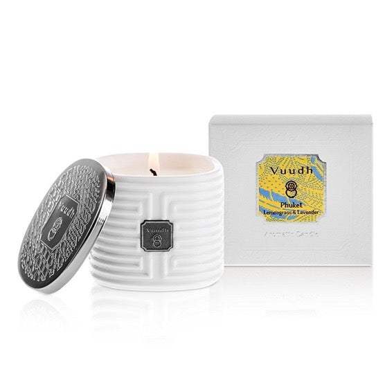 NATURAL AROMATIC CANDLE FOR ROOM & MASSAGE - Lemongrass & Lavender