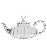 TEA POT - PEONY, handcrafted from finest glass